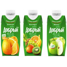 Соки и нектары  "Добрый " в ассортименте 0,33 л.